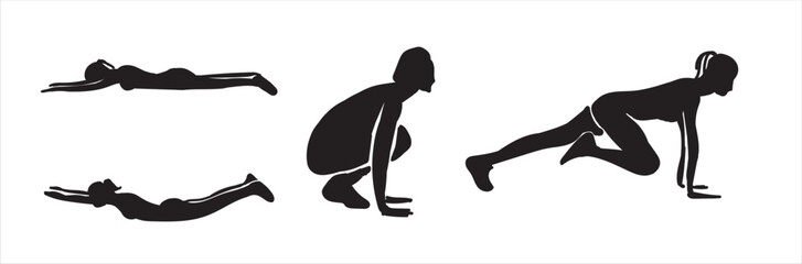 Exercise silhouette drawings to get your body in shape