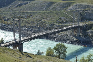 Ininsky Bridge is a suspension bridge over the Katun River near the village of Inya, Ongudaysky district of the Altai Republic, an architectural monument.