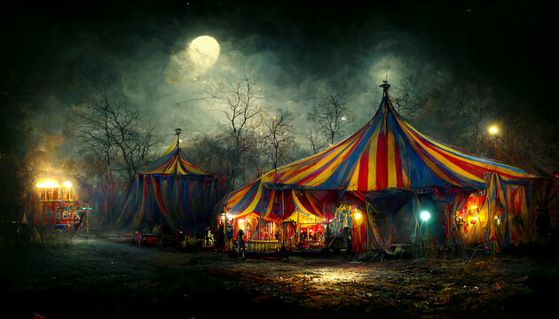 halloween haunted circus
