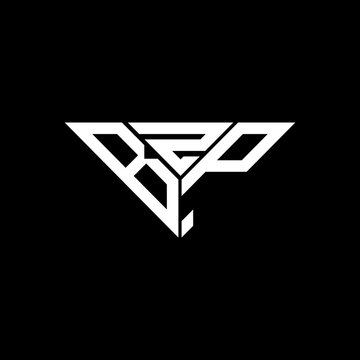 BZP letter logo creative design with vector graphic, BZP simple and modern logo in triangle shape.