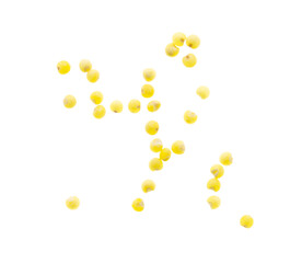 Millet groats isolated on a white background.