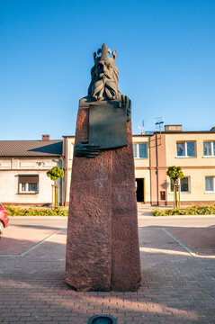 Monument of Kazimierz Wielki in Golina, town in Konin County, Greater Poland Voivodeship.