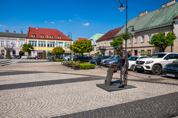 Fototapeta na wymiar Market square in Sieradz, Lodz Voivodeship, Poland