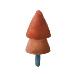 Handdrawn Christmas tree. Festive New Year holidays. Merry and Bright. Winter time