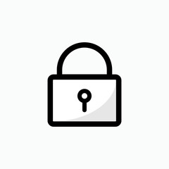 Padlock Icon. Locked Symbol - Vector.    