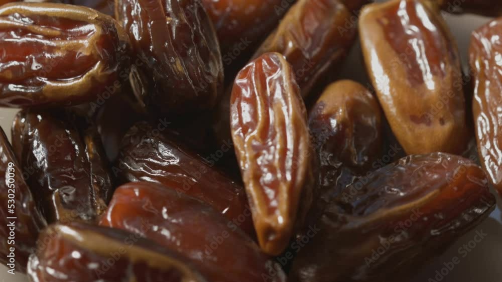 Poster a bunch of dried dates rotate in a circle