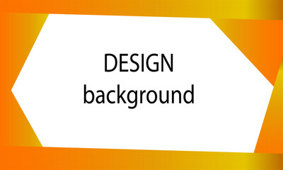 Design of a colorful banner template with gradient orange colors and geometry shapes.