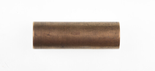 copper cylinder isolated on white background