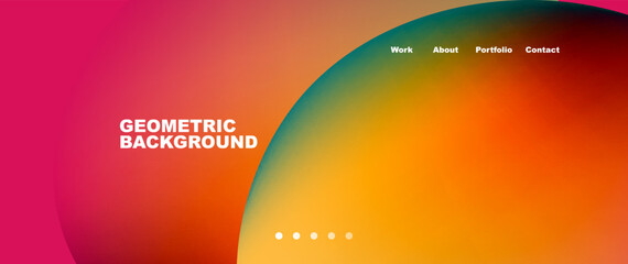 Liquid shapes with flowing gradient colors. Round elements and circles. Vector illustration for wallpaper, banner, background, leaflet, catalog, cover, flyer