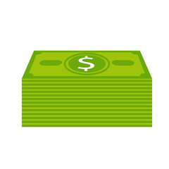 The stack of money