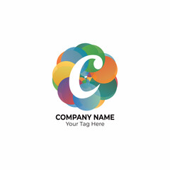 C Letter Logo Design Vector Illustration Template