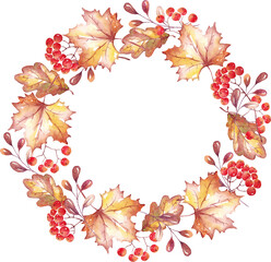 Fall leaves wreath