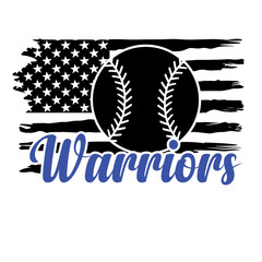 Ready to Press Warriors Svg, Baseball Svg, American Flag Svg