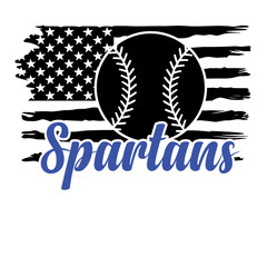 Ready to Press Spartans Svg, Baseball Svg, American Flag Svg
