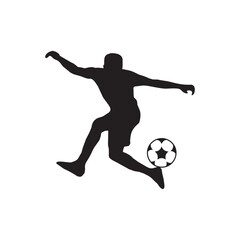 Fototapeta na wymiar Football player character icon logo design