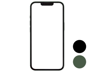 【透過素材】スマホのグリーンフレーム