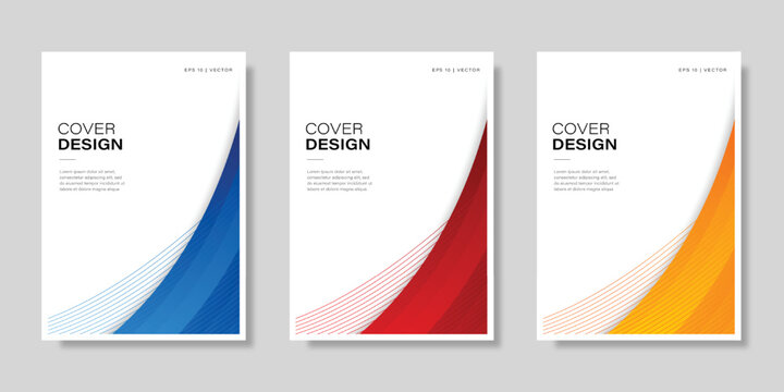 Set of book cover brochure template designs . Vector illustration.	