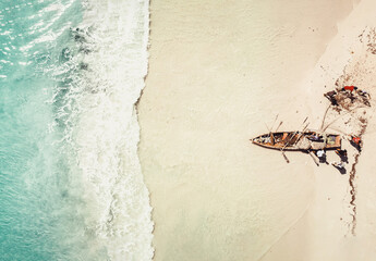 Tropical beach on Caribbean Island - Dominican Republic