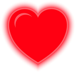 Valentine. Heart of love. PNG illustration.