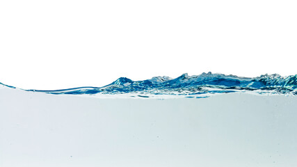 Water splash with bubbles of air, isolated  background Clipping path