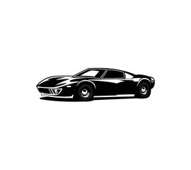 Naklejka premium Muscle car vector poster logo illustration