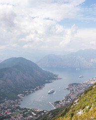 Obraz premium View of Kotor fjord, Montenegro