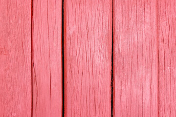 Red wood plank wall colorful background with vertical patterns