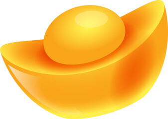 Chinese gold ingot element for chinese celebration festival illustration