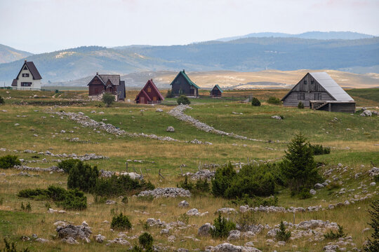 Houses in Durmitor National Park, Montenegro
