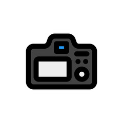Camera screen icon in filled line style about camera, use for website mobile app presentation