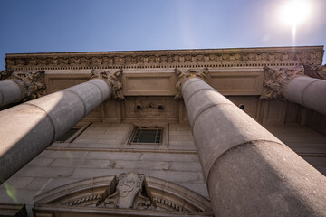 columns on a building in Montreal