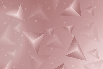 Naklejka na ściany i meble Pink background with 3D geometric shapes