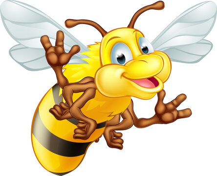 Cartoon cute bee