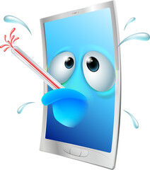 Broken phone cartoon