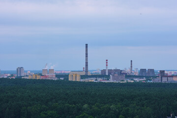 View of industrial Minsk