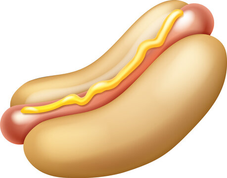 Hotdog and Mustard Illustration