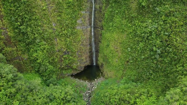The Biberon waterfall on Reunion Island
