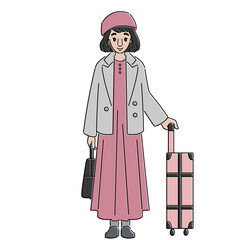 おしゃれなインバウンド　笑顔のアジア人女性　マスクなし