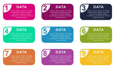 Business infographic template design collection set. vector illustration. easy editable stroke. EPS 10.