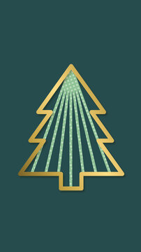 Metallic Tree Graphic