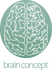 Half electrical circuit board brain