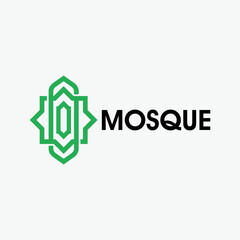 mosque logo icon vector isolated