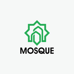 mosque logo icon vector isolated