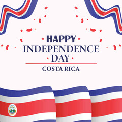 Costa Rica independence day background, High quality vector