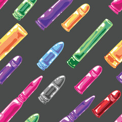 Colorful bullet shape seamless pattern.