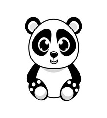 cute baby panda character