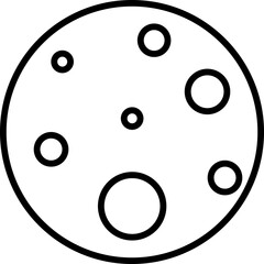 Obraz premium Full moon icon linear silhouette