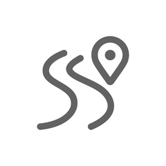street location icon. Perfect for map icon or user interface applications. vector sign and symbol