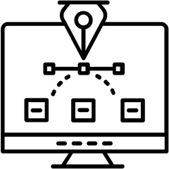 Graphic Design Line Vector Icon