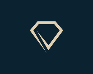 Diamond Jewellery Logo Concept sign icon symbol Element Design Line Art Style. Jewelry Logotype. Vector illustration logo template